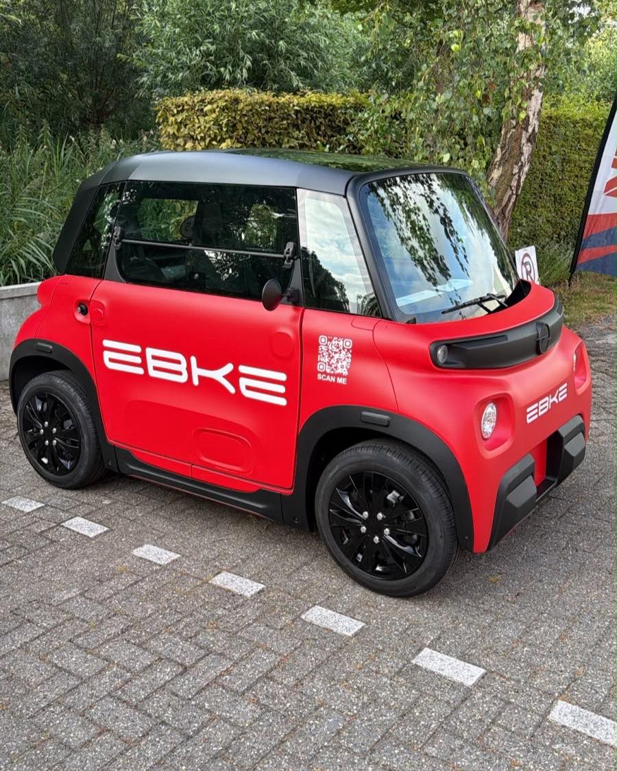 EBKE Car — all-electric city runabout in red
